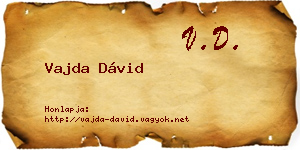 Vajda Dávid névjegykártya